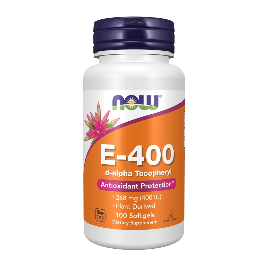 지금 보충교재, 비타민 E-400 IU, D 알파 Tocopheryl, 산화 방지제 보호, Softgels, 100 조사 (1의 포장)