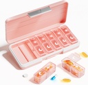 Betife AM PM Pill 주최자 2 Times A Day, 7 Day Pill Box Weekly Pill 주최자는 별도의 컨테이너와 함께 여행, 비타민, 생선 기름, 보충제를위한 휴대용 매일 의학 플래너 디스펜서 케이스