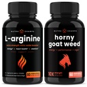 NutraChamps L-Arginine 캡슐 및 Horny Goat Weed 캡슐 2 팩 번들