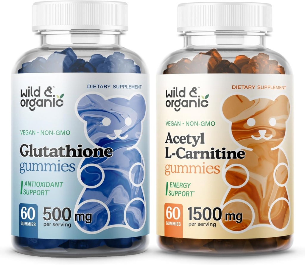 야생 & 유기 L 글루타티온 Gummies & L 카르니틴 Gummies 60 조사