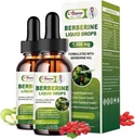 2 팩 Berberine 보충교재 Immune 체계 & 소화 체계 지원을 위한 액체 하락 - 순수한 Ceylon Cinnamon -4 Fl Oz를 가진 프리미엄 Berberine HCL 1500mg
