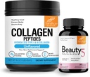 Sandhu's Grass-Fed Collagen Peptides Powder & Beauty 5 Capsules|피부 보조제|피부, 모발, 손톱 건강 증진