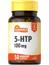 Sundance 5-HTP 100mg | 50 캡슐 | 5 Hydroxtryptophan | 비 GMO 및 글루텐 무료 보충