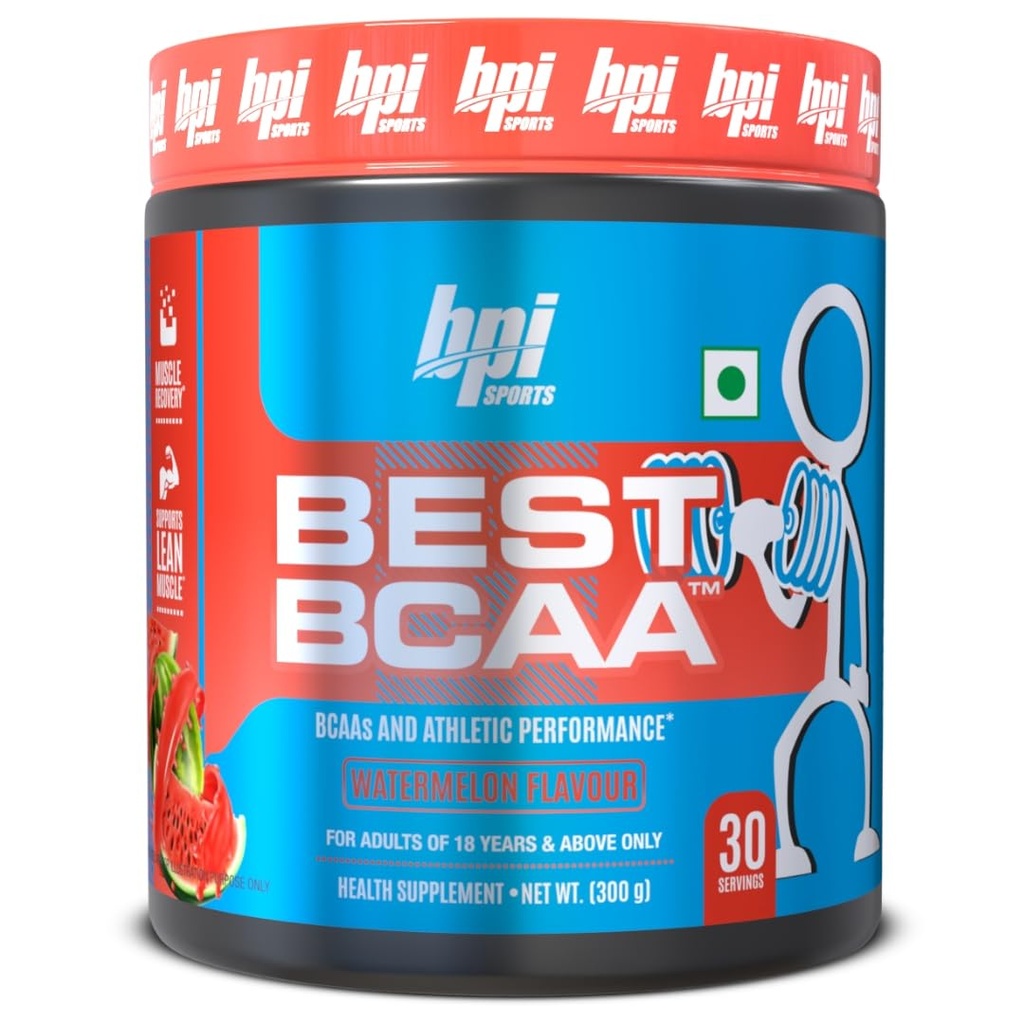 BPI 스포츠 최고의 BCAA 분말 - 근육 회복 지원 - 분기된 사슬 아미노산 | 단백질과 근육의 빌딩 블록 - 포스트 운동 회복 - Hydration - 수박 얼음, 30 서빙