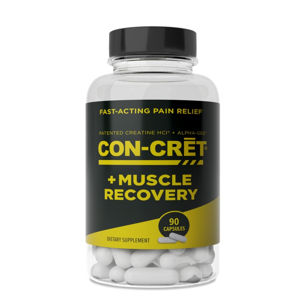 CON-CRET ProMera Sports Muscle Recovery, 집중된 Creatine 및 Alpha-GEE®, 근육 회복을 지원, Soreness 감소, 근육 건강 복원, 90 캡슐