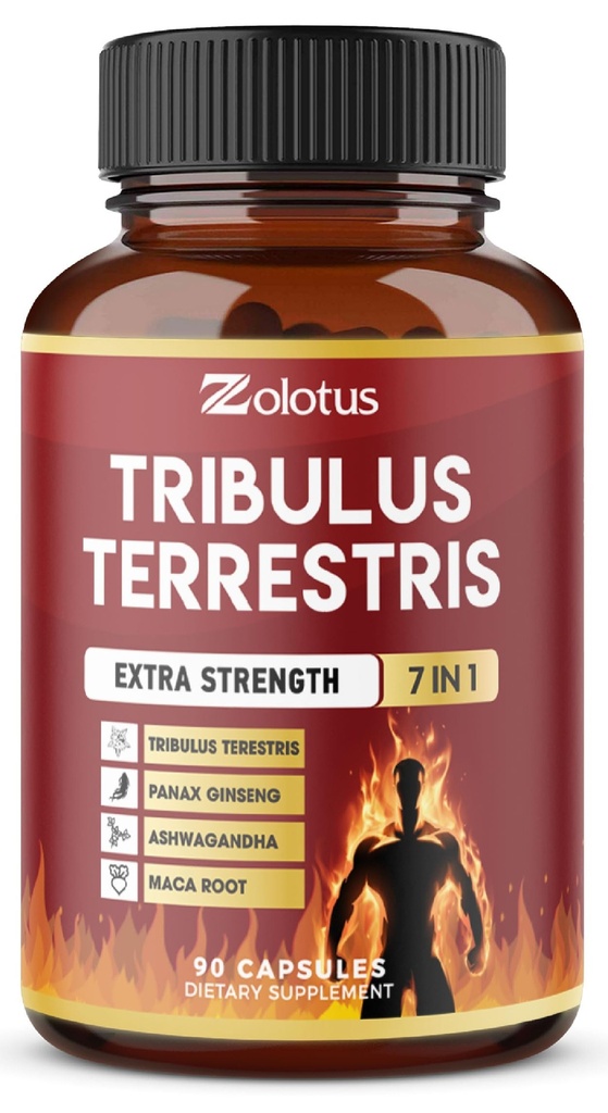 Ashwagndha, Panax Ginseng, Saw Palmetto, Maca, Shilajit - 90 캡슐과 Tribulus Terrestris 캡슐 - 3 개월 공급