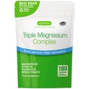 Igennus Superior Triple Magnesium Complex, 완전 Reacted & Chelated Glycinate, Taurate & Citrate, Clean Label, High Bioavailability & Absorption, 180 Tablets, Vegan, 비 버퍼