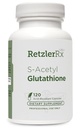 RetzlerRx S-Acetyl 글루타티온 보충 100 mg. 캡슐 당, 미국에서 만드는 - 120 산성 저항하는 캡슐 - 산화 방지제 지원 - 비 GMO, 콩 & 글루텐 자유로운/Beraflow®의 약제 급료