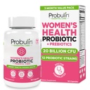 Probulin Womens Probiotic - 질, UT, Gut & Lactobacillus Reuteri와 면역 건강 - 20 Billion CFU, 12 Probiotic Strains & Prebiotics - 90 Vegan, Gluten 전신 웰빙을위한 무료 캡슐