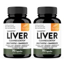 Sandhu's Liver Cleanse Detox & Repair Support | 70 캡슐 (패키지 2) | 생육 건강을위한 허브 보충 | 8 미네랄이 함유 된 우유 이틀 댄 델리온 루트 Andrographis