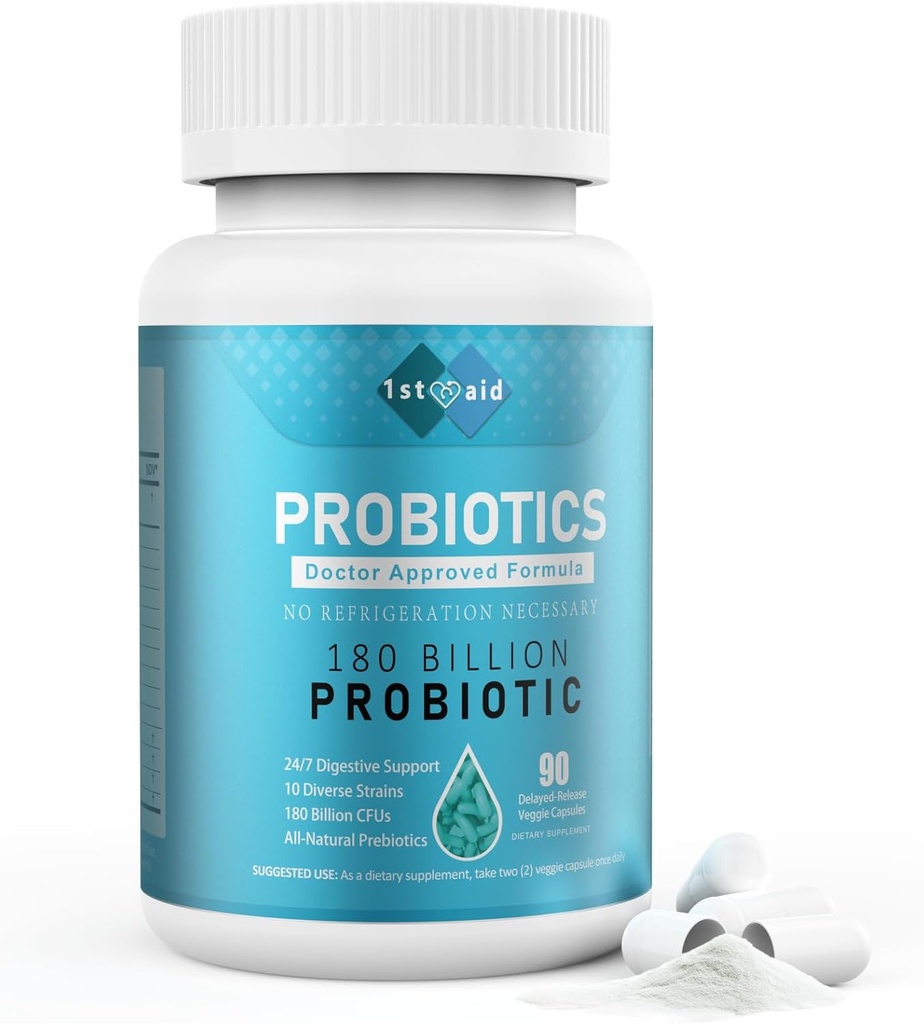 여성 Probiotics 소화 건강 Prebiotics 90Count - 180 억 CFUs Men Prebiotics 규정 식 보충제 캡슐 지원 Gut 건강