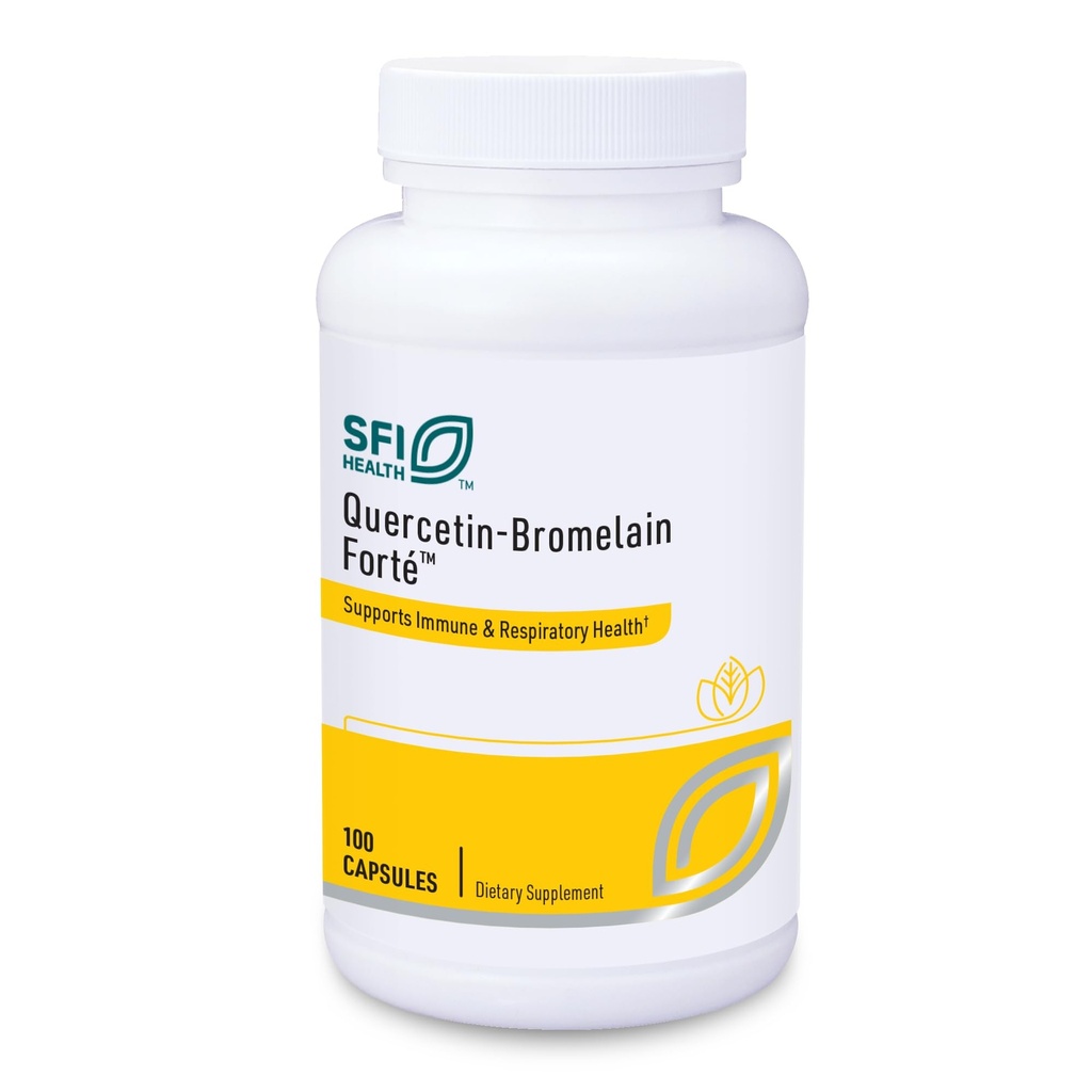 Klaire Labs SFI 건강 Quercetin-Bromelain Forte - Pancreatic, Proteolytic, Bromelain, Papain Enzymes & Bioflavonoids (100 캡슐)를 가진 Immune & Seasonal 지원 효소