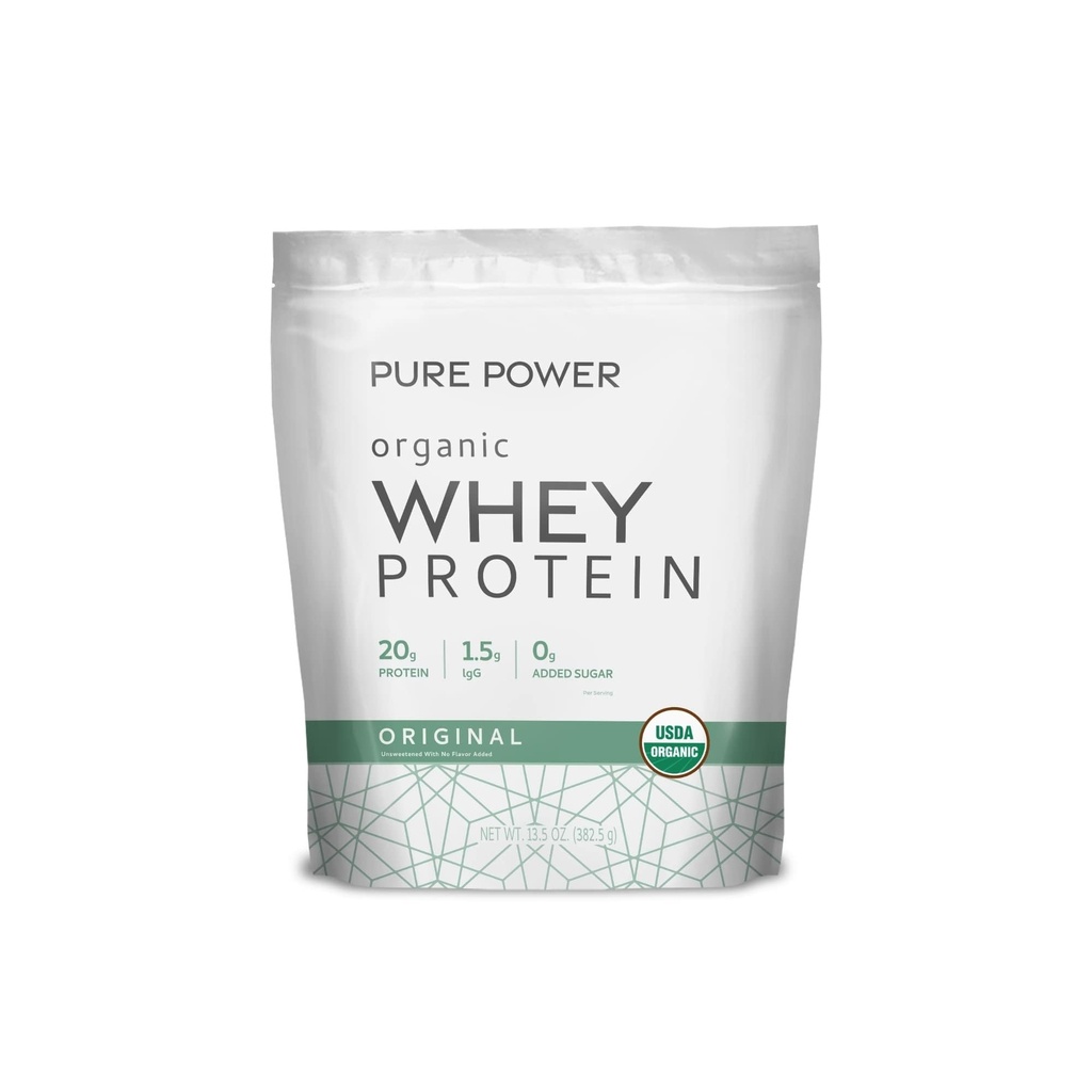 Mercola 순수한 힘 유기 Whey 단백질 - 20 g 단백질 - 지원 근육 성장 & 에너지 - 잔디 먹이는 Whey 농축물 - 15의 서빙 (20.60 oz) - 본래