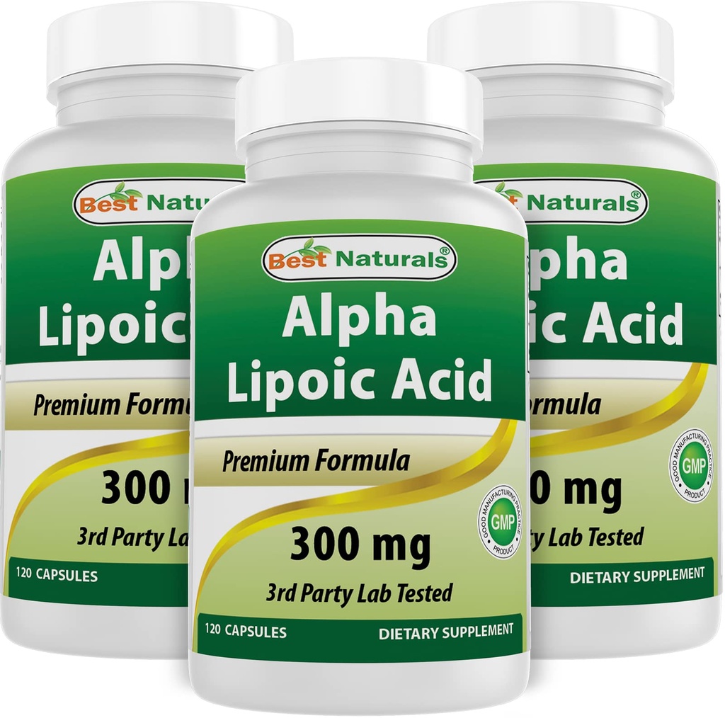 최고의 자연 알파 Lipoic 산 300 mg 120 캡슐 (120 개)