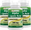 최고의 자연 알파 Lipoic 산 300 mg 120 캡슐 (120 개)