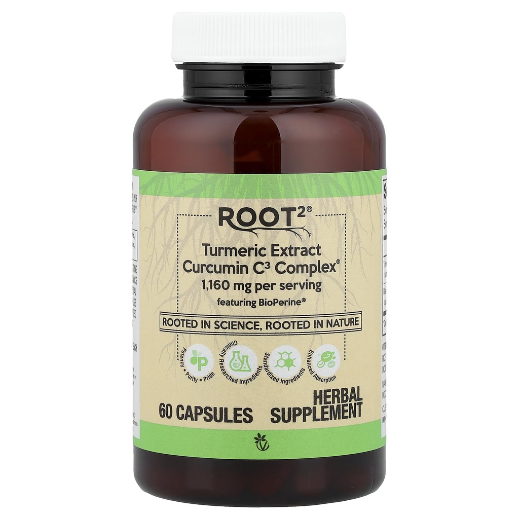 Vitacost 심황 추출물 쿠르쿠민 C3 복합체 - 1,160 mg / 서빙 - 60 캡슐