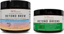 녹색 & Beyond Brew를 넘어 라이브|Bloating + Mushroom Superfood Coffee Alternative Caffeine Free를 위한 맛있는 녹색 분말