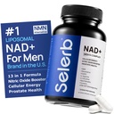 NAD + 남성 보충 교재 - 노화 방지, 체력 및 셀룰러 에너지 지원 60 캡슐에 대한 자연적인 산화물 전립선 건강 보조 식품