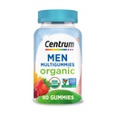 Centrum Men's Organic Multigummies, Men's Multivitamin Gummies, Immune 지원, 에너지 및 근육 기능을위한 필수 영양소가있는 남성을위한 유기 Multivitamin - 90 개