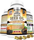 FRESH HEALTHCARE 검정씨 기름 캡슐 찬 눌러진 1300mg - 100% 순수한 비 GMO Nigella Sativa - Immune & 합동 지원 - 우수한 Softgel 보충교재