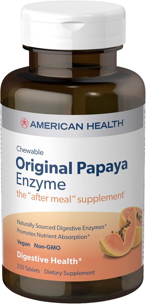 미국 건강 제품 - Original Papaya Enzyme, 250 척수 정제
