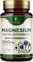 마그네슘 무기물 보충교재 1000 mg - 뼈, 심장 건강, 나침반 & 근육 지원을 위한 높은 힘 마그네슘 구연산염, 전체적인 몸 지원을 위한 성격 마그네슘 복합체, 미국에서 병에 넣어진 - 180의 캡슐