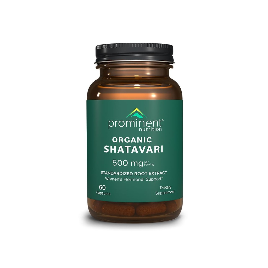 Prominent 영양 유기 Shatavari 캡슐, 여자를 위한 호르몬 지원, 500 mg, 60 조사, 여자의 건강을 위해 공식화된 표준화한 뿌리 추출물 - 1 팩