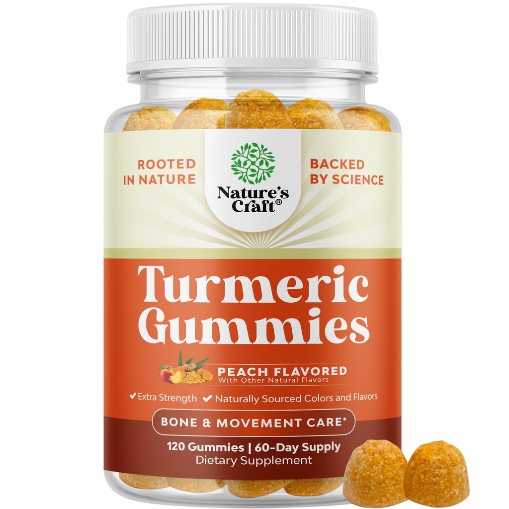 성인 복숭아 맛에 대 한 심황 Gummies - 블랙 페퍼 추출물과 Ginger와 심황 Curcumin과 여분의 힘 합동 지원 Gummies - 성인을 위한 Ginger 복숭아 비타민