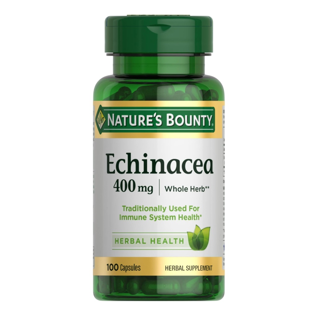 성격 Bounty Echinacea, 초본 보충교재, 지원 면역력, 400mg의 100개의 캡슐