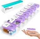 Odaro Extra Large Weekly Pill 주최자 2 Times A Day, Pill Box 7 Day Am Pm to Hold Daily Medicine Vitamin and Supplements - 보라색
