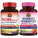 Vitalitown 여성 Probiotics & Iron Supplement 번들