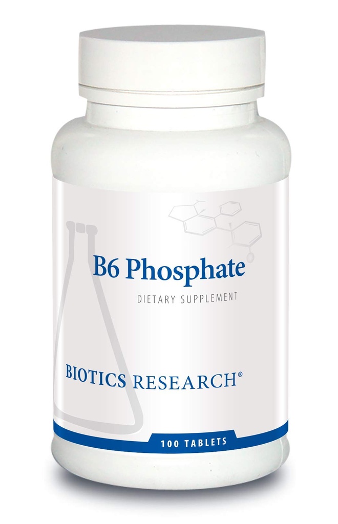 Biotics 연구 B6 인산염 생물학적으로 비타민 B6 (pyridoxal-5 인산염)의 형태는, 면역력, 심장 혈관 건강 100 정제를 지원합니다