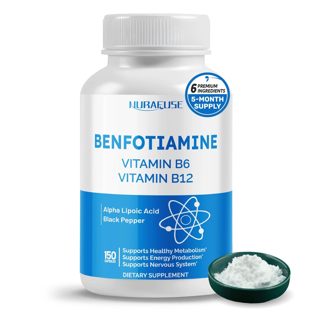 비타민 B6, 비타민 B12, 알파 Lipoic 산, Curcumin를 가진 Liposomal Benfotiamine - 건강한 대사, 에너지 레벨을 지원하고 미국에서 시험해