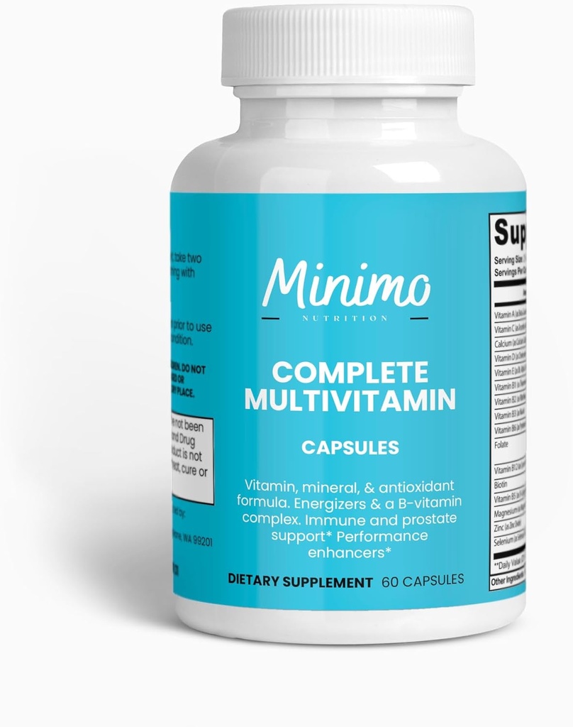 Multivitamin + 면역 부스트, 60 캡슐, 3rd 파티 테스트, 남성, 여성, 성인, 글루텐 무료, 비 GMO, 30 서빙을위한 매일 보충