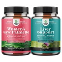 여분 힘의 뭉치는 여자를 위한 Palmetto 및 간결 Detox & 수선 공식을 보았습니다 - 여자를 위한 탈모를 위한 DHT 차단제 두껍게 하는 머리 비타민 - Silymarin 우유 이틀 간결 Detox 70 캡슐