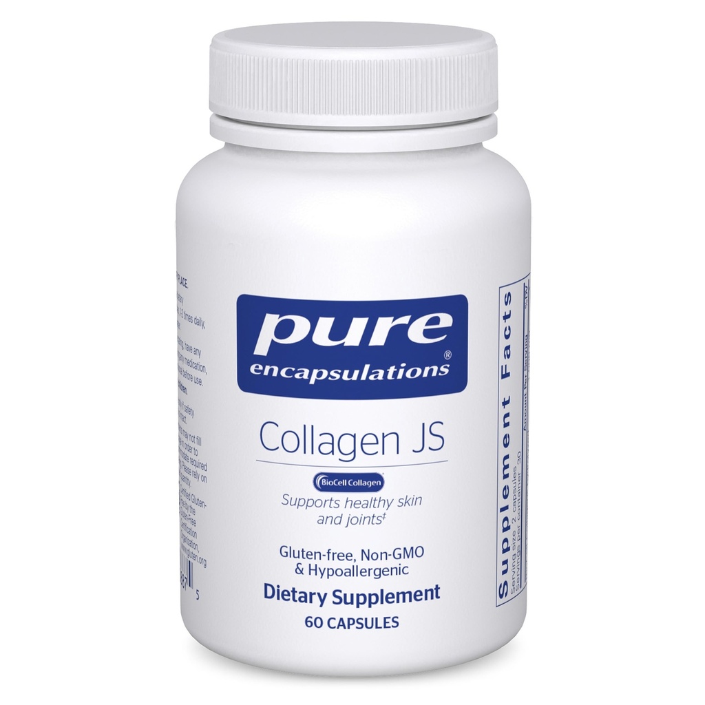 순수한 캡슐에 넣기 교원질 JS - 피부 & 합동 건강* - 1,000 mg 가수분해한 Biocell 교원질 - 글루텐 자유로운 & 비 GMO - 60의 캡슐