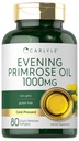 Carlyle Evening Primrose Oil Capsules 1000mg | 80 Softgels | Cold Pressed Supplement | 비 GMO 및 글루텐 무료