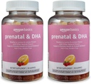 Basics Prenatal & DHA Gummy, Rasberry & 레몬 맛, 90 개 (이전 Solimo) (팩 2)