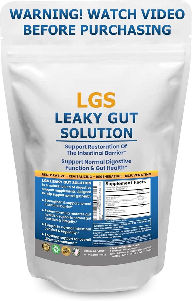 누출 Gut 수리 w / L 글루타민 및 Prebiotics- Gut Restore, 누출 Gut 건강 분말 - IBS, 소화 복원 및 Gut Lining 지원을위한 누출 Gut 수리 보조 식품 - Guthealth Assist Book 포함