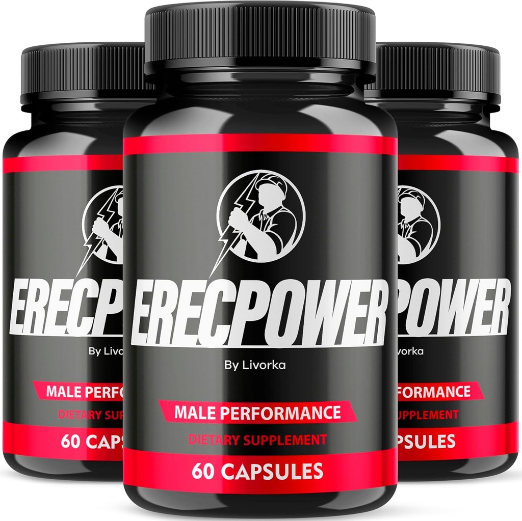 (3 팩) 남자 보충교재 캡슐을 위한 Erecpower, Erecpower Piills 모든 자연적인 성분, Erecpower 본래 진보된 공식, Erecpower 비타민 지원, Ericpower 검토, 3 달 동안 180의 캡슐