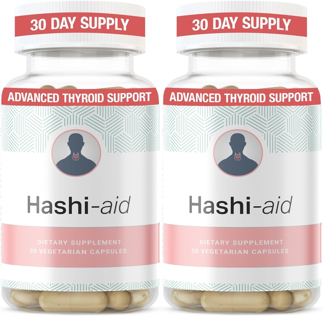 IBDassistTM Hashi Aid Thyroid Support for Women & Men - Hashimoto의 질병 및 Hypothyroidism * - Ashwagandha, Selenium, 아연, 필수 비타민 및 기타 - 30 캡슐 (2 팩)