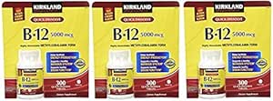 Kirkland Pozpfa 하위 언어 B-12 5,000 mcg, 300 정제 (3 팩)