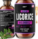 HERBIFY Licorice 뿌리 추출물 - 강력한 Licorice 보충 - Lung 지원 보충교재 - 피부 건강과 면역 지원을 위한 Licorice 추출물 - 미국에서 만드는 - 2oz
