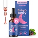 SleepBerry Liquid Melatonin for Kids - 엘더베리와 비타민 D와 자연 수면 보조 - 그들은 수면 (1 Fl oz) 동안 면역 체계를 밀어줍니다.