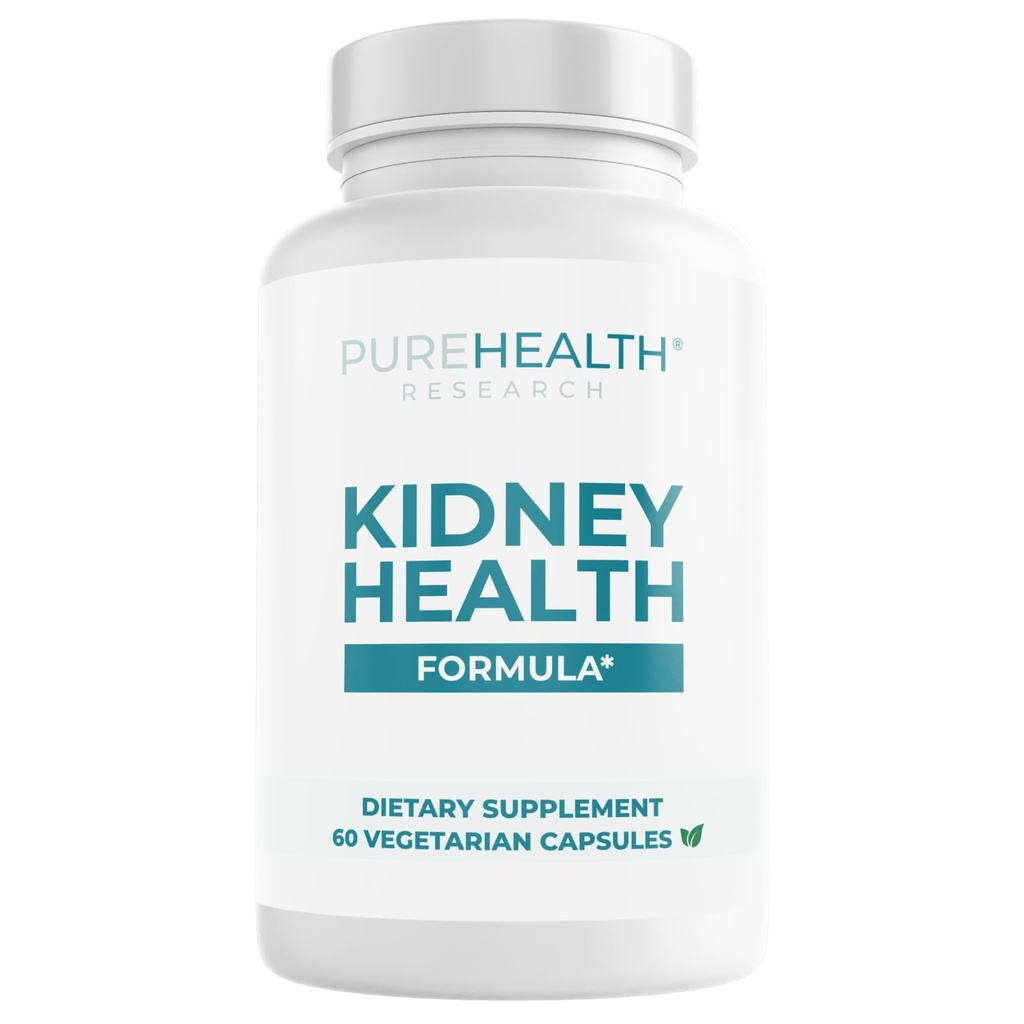 PUREHEALTH RESEARCH Kidney Health Formula - 궁극적 인 신장 지원을위한 Chanca Piedra Stone Breaker와 효과적인 Kidney Stone Dissolver의 효과적인 Kidney Cleanse 솔루션 - 1 병