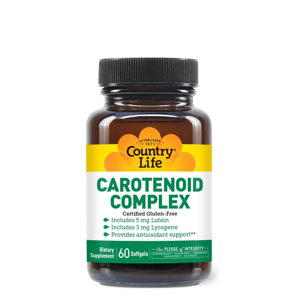 Lutein, Lycopene 및 Astaxanthin, 60 Softgels, 산화 방지제 지원을 가진 국가 생활 Carotenoid Complex