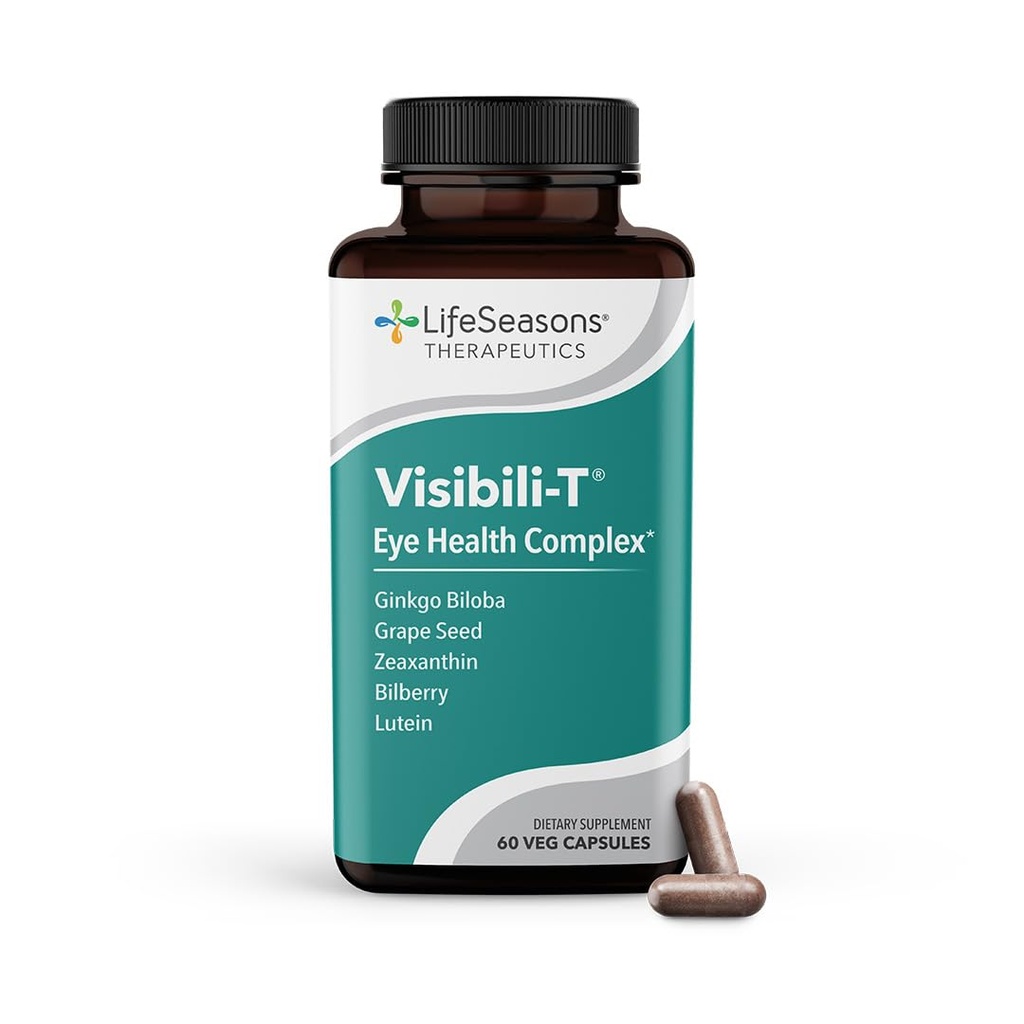Visibili-T - 아이 건강 & 비전 지원을위한 비타민 보충 - 당근 뿌리, Chromium, Bilberry, Ginkgo Biloba, 포도 씨앗 추출물, Lycopene, 비타민 A, Lutein & Zeaxanthin - 60 캡슐