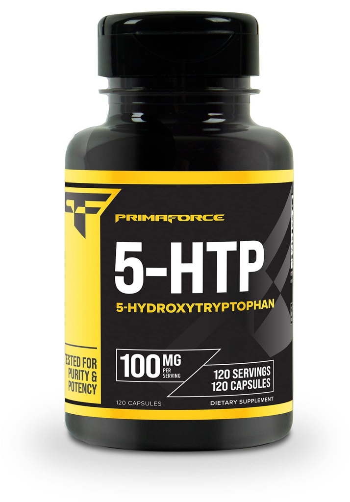 Primaforce 5-HTP 100mg 보충교재, 120의 캡슐, 봉사 당 100mg, 5-Hydroxytryptophan