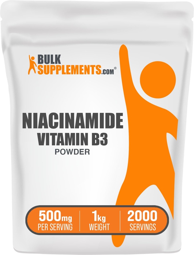 BulkSupplements.com Niacinamide 분말 - Niacinamide 500mg - 비타민 B3 Niacinamide - 비타민 B3 분말 - 비타민 B3 니코틴 아미드 500mg - 봉사 당 500mg 니코틴 아미드 (5 킬로그램 - 11 파운드)