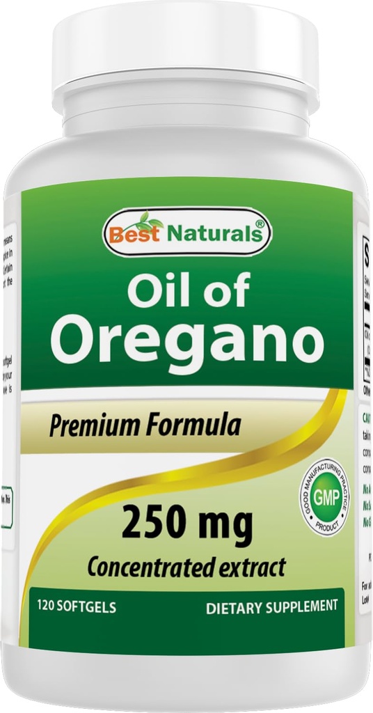 최고의 자연 Oregano 오일 250 Mg Softgels, 120Count